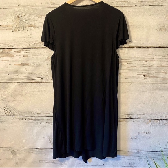 KENSIE CASUAL BLACK SOFT FLOWY DRESS XL - Picture 3 of 5